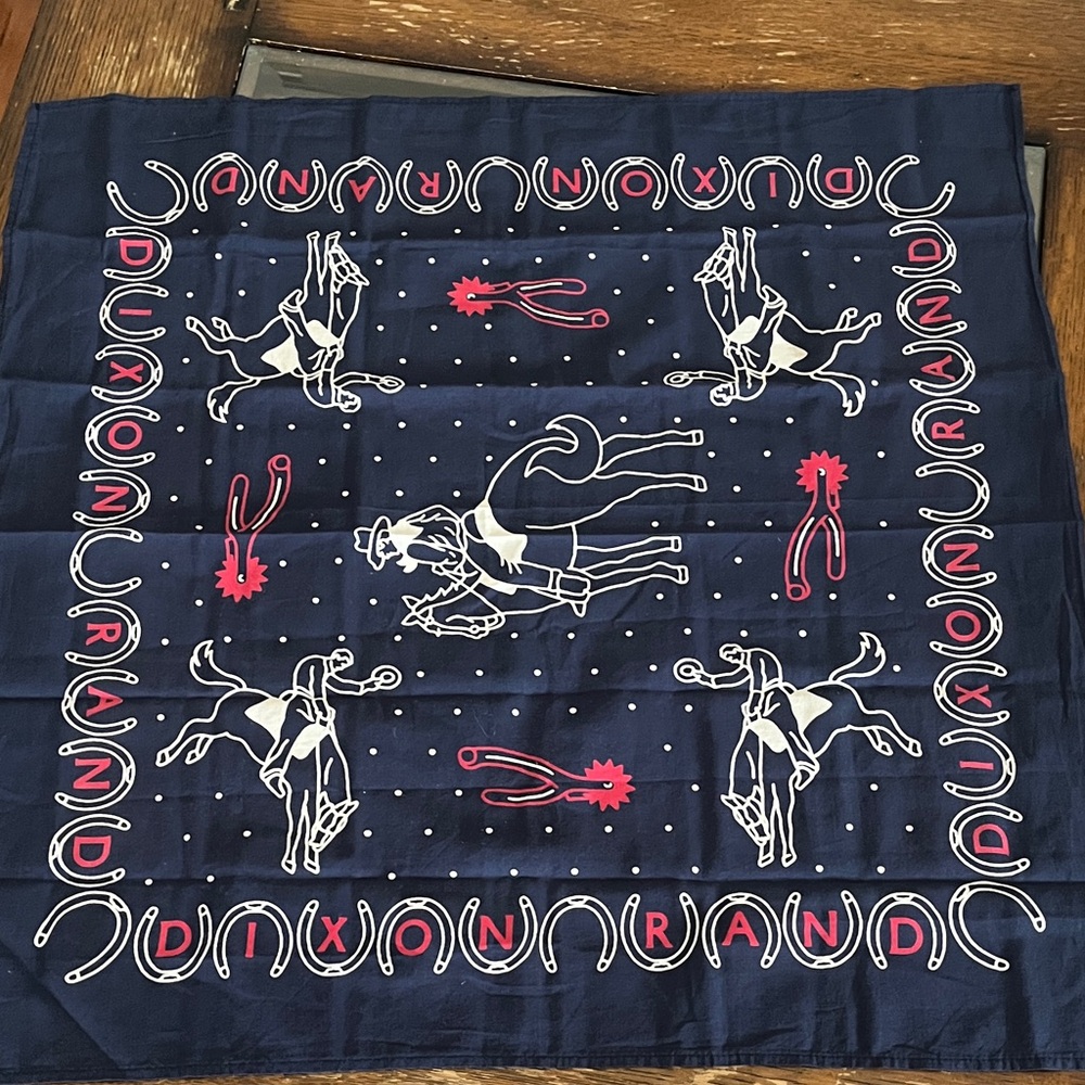 Navy Blue Bandana with Western Design